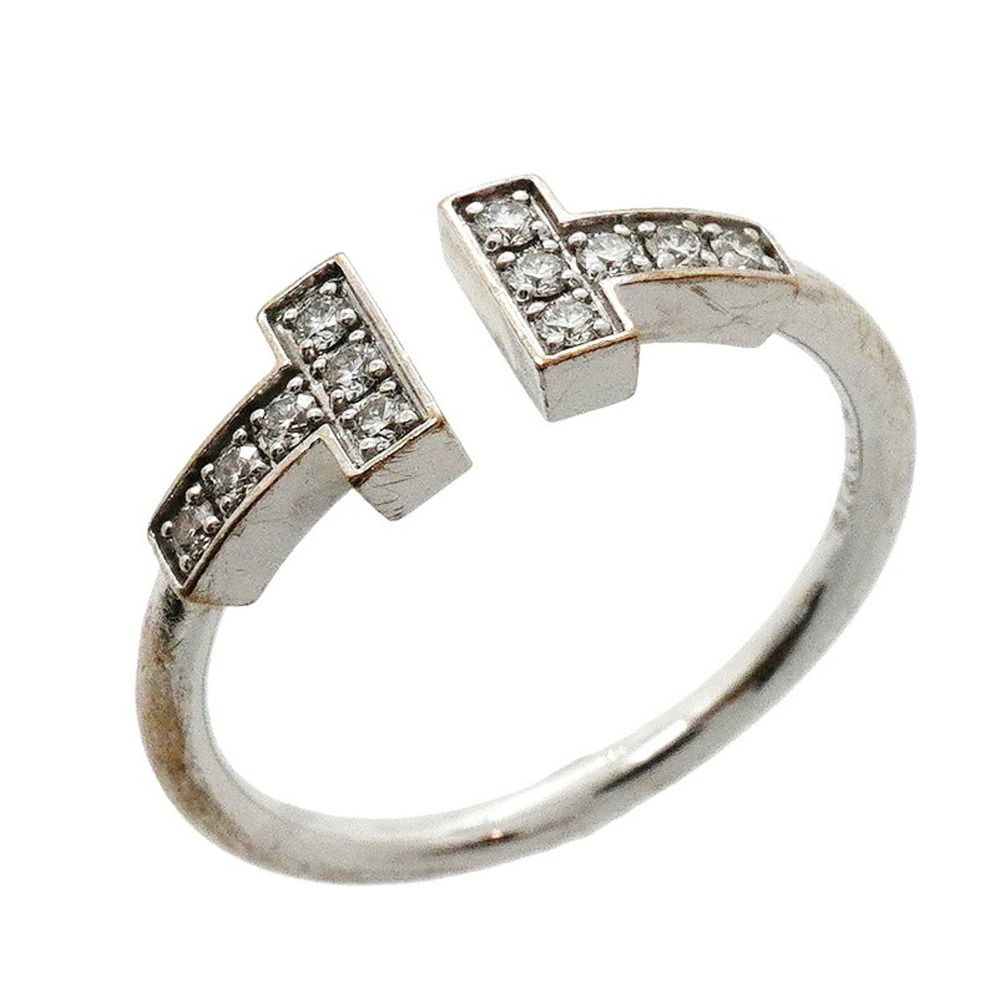 TIFFANY & CO. 18k Silver Diamond Ring